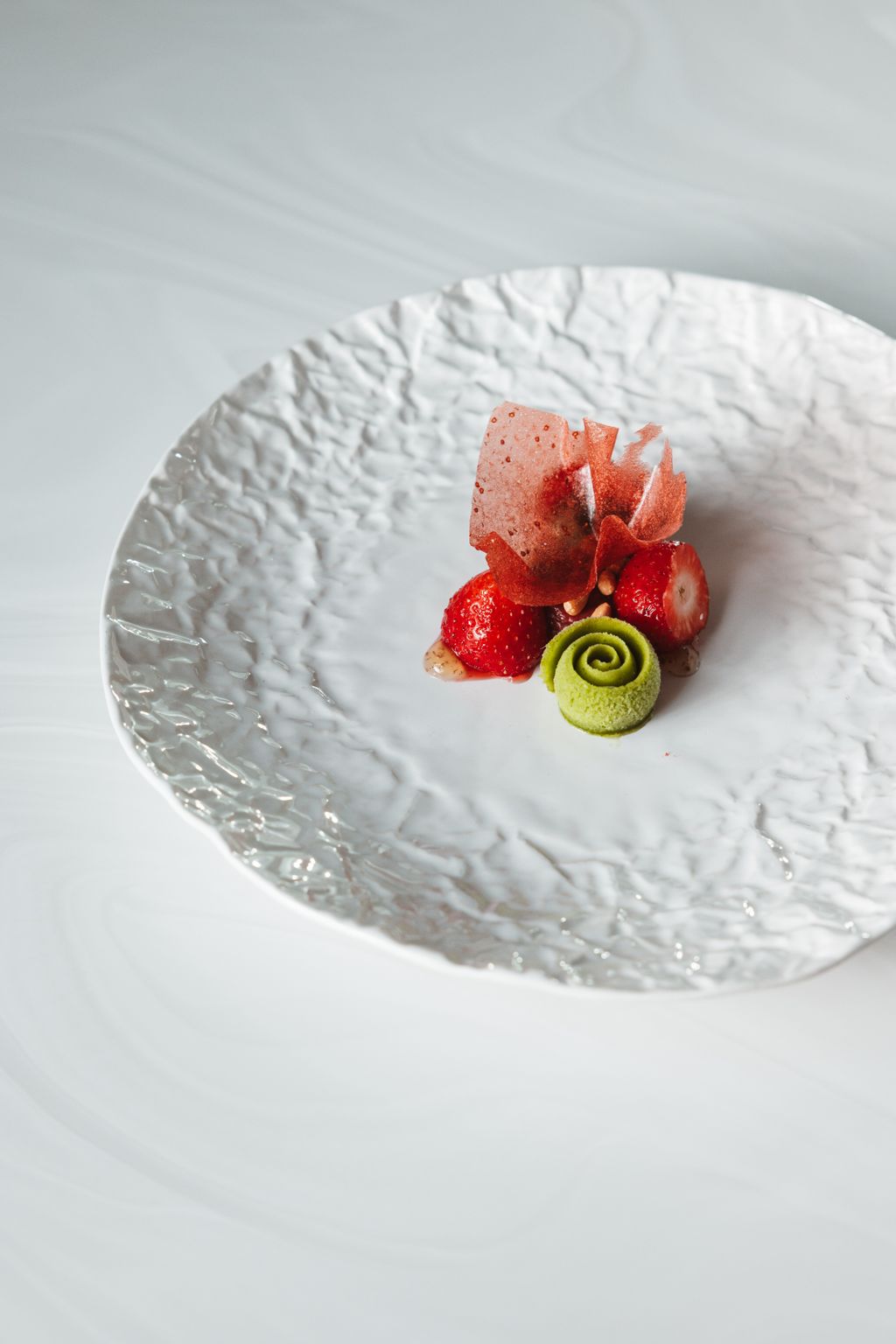 Dessert aux fraises